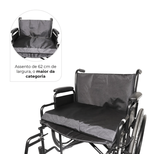 Encontraproduto.com.br - Cadeira De Rodas Aço 180kg D500 - Dellamed