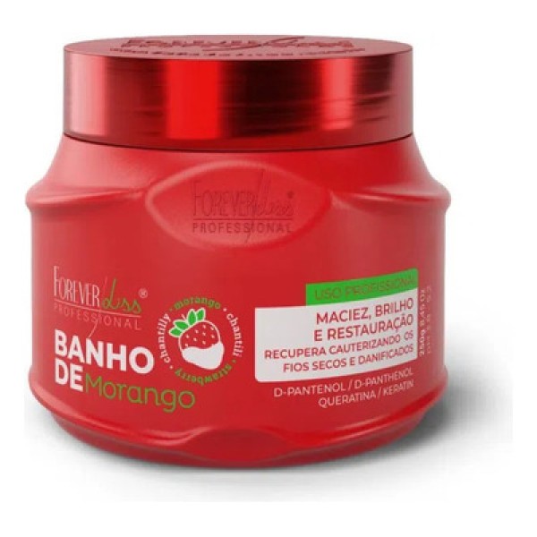 Encontraproduto.com.br - Máscara Forever Liss Banho de Verniz Morango 250g