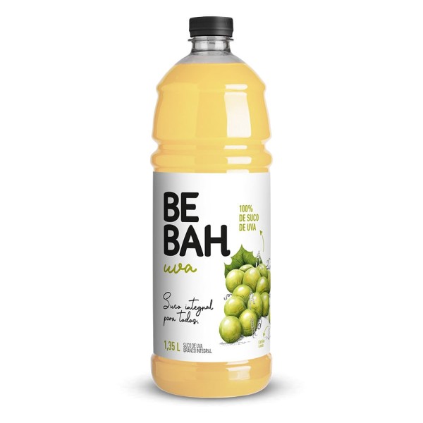 Encontraproduto.com.br - Suco Integral de Uva Branca Bebah Garrafa 1,35 Litros