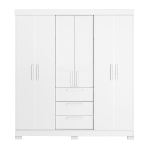 Encontraproduto.com.br - Guarda Roupa Casal com Pés 6 Portas 3 Gavetas NT 6030 Notável Móveis
