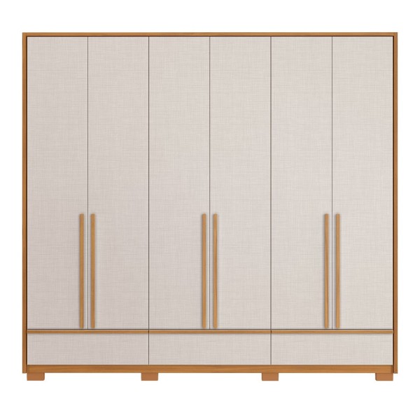 Encontraproduto.com.br - Guarda Roupa Casal com Pés 6 Portas 3 Gavetas NT 6035 Notável Móveis