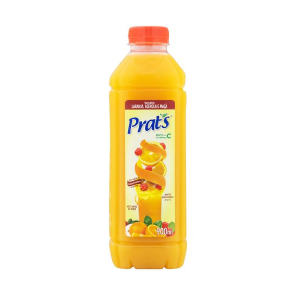 Encontraproduto.com.br - Suco Refrigerado Prats 900ml Laranja Acer Maça