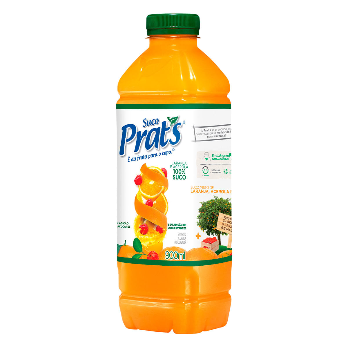 Encontraproduto.com.br - Suco Refrigerado Prats 900ml Laranja Acer Maça