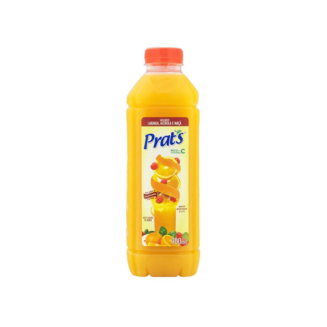 Encontraproduto.com.br - Suco Refrigerado Prats 900ml Laranja Acer Maça