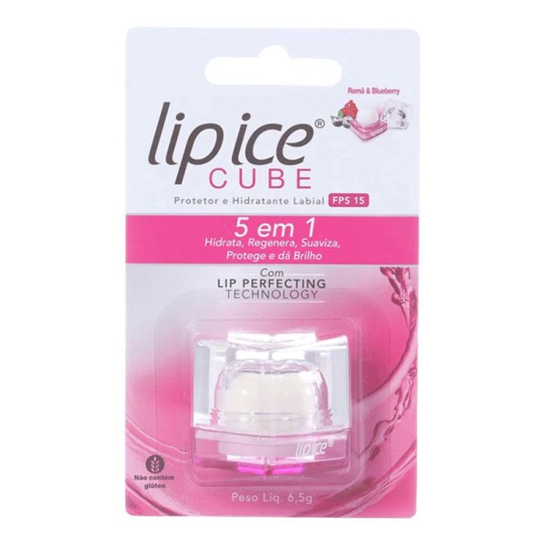 Encontraproduto.com.br - Protetor Labial Lip Ice Cube Fps 15 Romã & Blueberry