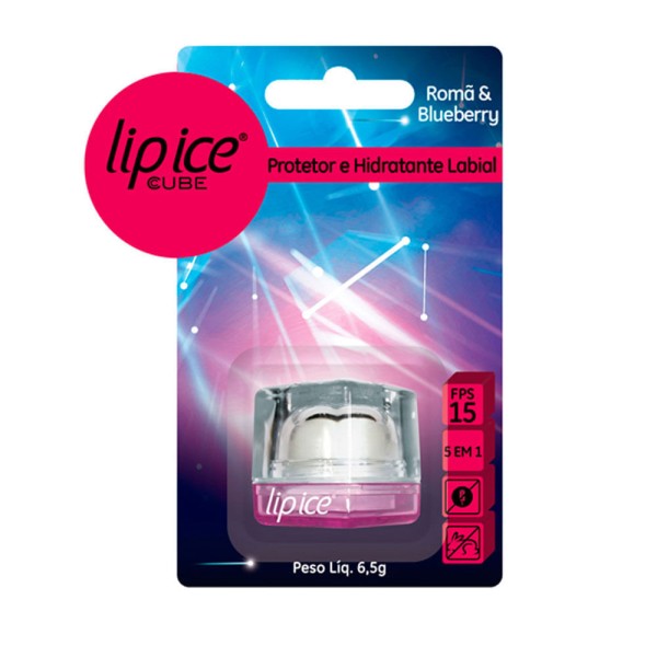 Encontraproduto.com.br - Protetor Labial Lip Ice Cube Fps 15 Romã & Blueberry