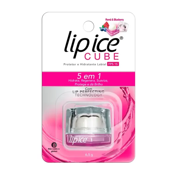 Encontraproduto.com.br - Protetor Labial Lip Ice Cube Fps 15 Romã & Blueberry
