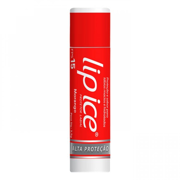 Encontraproduto.com.br - Protetor Labial Morango FPS 15 Lip Ice 3,5g