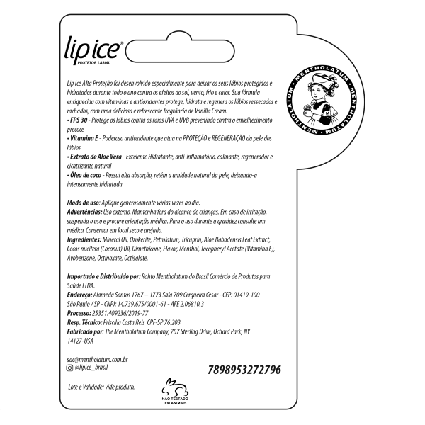 Encontraproduto.com.br - Protetor Labial Lip Ice Alta Proteção FPS 30 com 4,2g