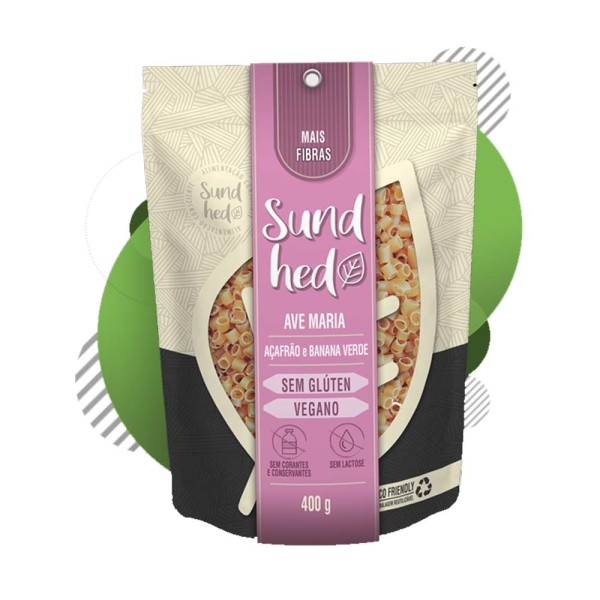 Encontraproduto.com.br - Macarrão Vegano Ave Maria de Tapioca e Açafrão Sundhed 400 g