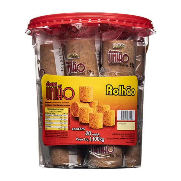 Encontraproduto.com.br - Paçoca Rolhão c/20 - Doces União