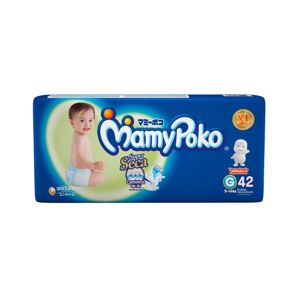 Encontraproduto.com.br - Fralda Mamypoko Super Seca Mega G 42 Unidades