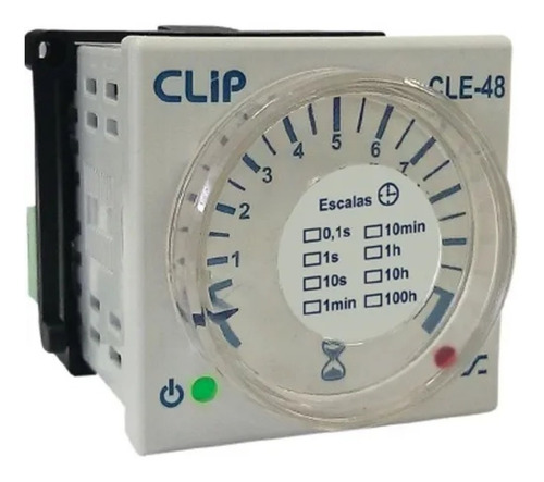 Encontraproduto.com.br - Temporizador Digital Eletrônico 0,1s A 100 Horas 24-242 Vca/Vcc Cle48 Clip