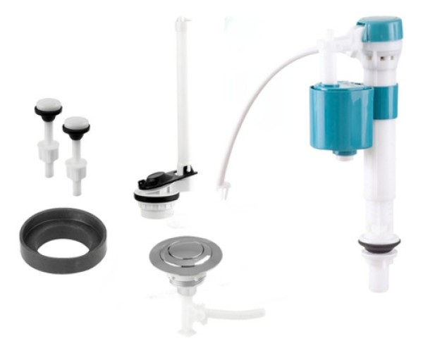 Encontraproduto.com.br - Kit completo entrada e saída ajustável  com acionador para caixa acoplada - Pádova