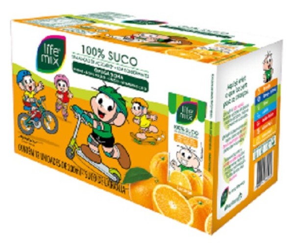 Suco Life Mix Turma da Mônica Laranja Caixa 200ml