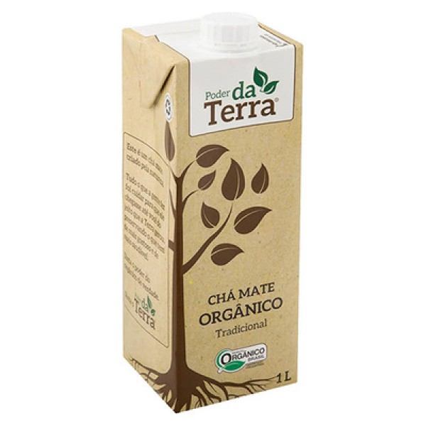 Chá Mate Orgânico Tradicional 1L - Poder Da Terra