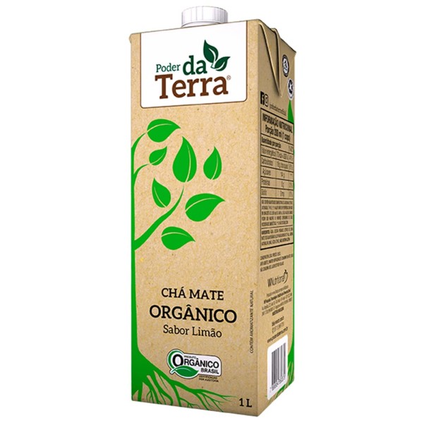 Encontraproduto.com.br - Chá Mate Orgânico Limão 1L - Poder Da Terra