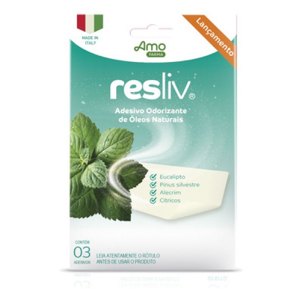 Encontraproduto.com.br - Resliv - Adesivo Odorizante Para Respiração - Amoveri Farma