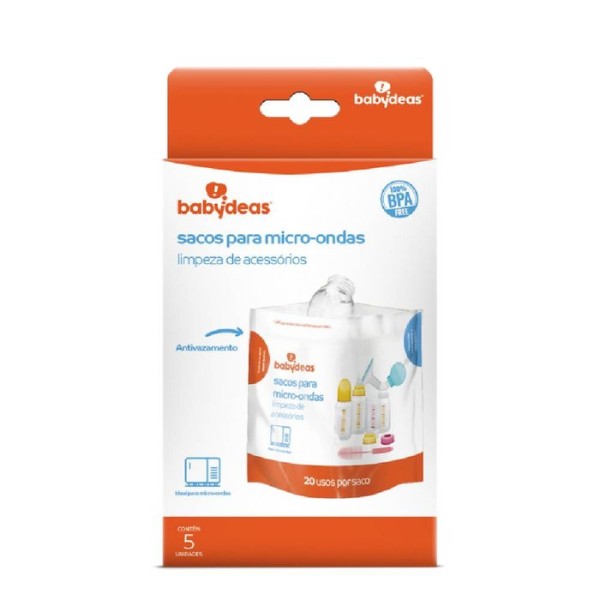 Encontraproduto.com.br - Sacos Para Limpeza De Acessórios No Microondas Babydeas Com 5 Unidades