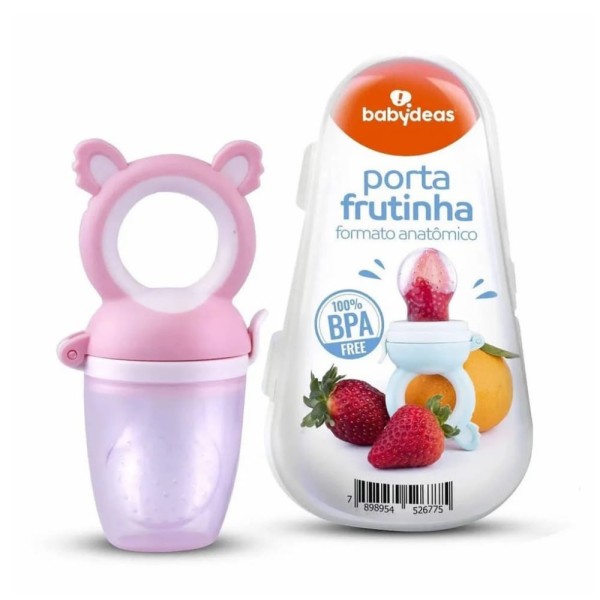 Encontraproduto.com.br - Porta Frutinha Babydeas Formato Anatômico 100% Bpa Free Cores Sortidas 1 Unidade