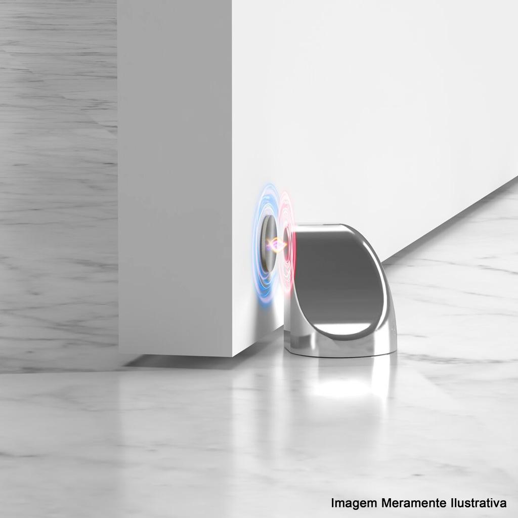 Encontraproduto.com.br - Trava Porta Magnético Dupla Face Cromado Prendedor De Porta