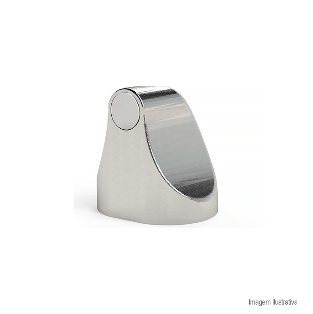 Encontraproduto.com.br - Trava Porta Magnético Dupla Face Cromado Prendedor De Porta