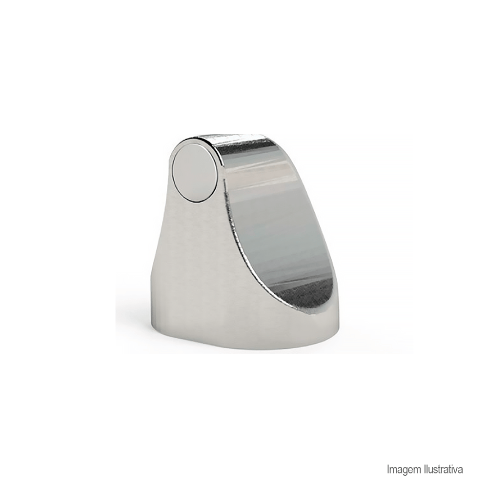 Encontraproduto.com.br - Trava Porta Magnético Dupla Face Cromado Prendedor De Porta