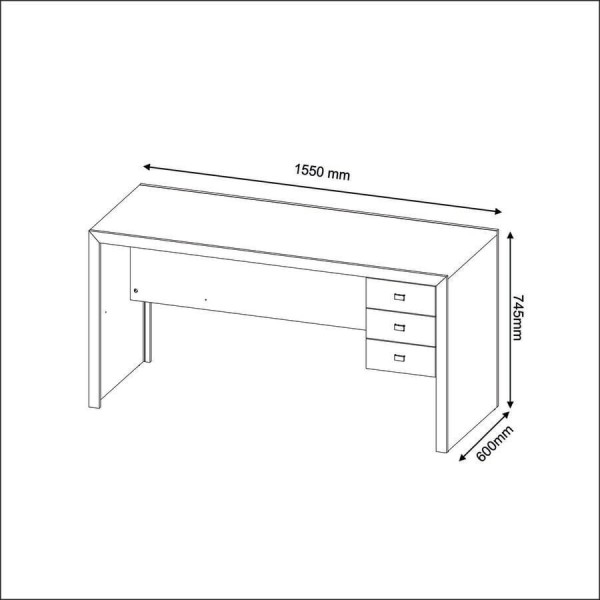 Encontraproduto.com.br - Mesa Para Escritório Amêndoa