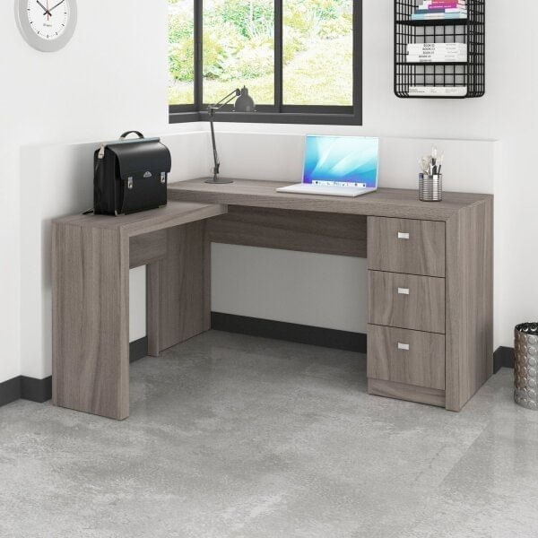 Encontraproduto.com.br - Mesa para Escritório ME4101 Carvalho Tecnomobili