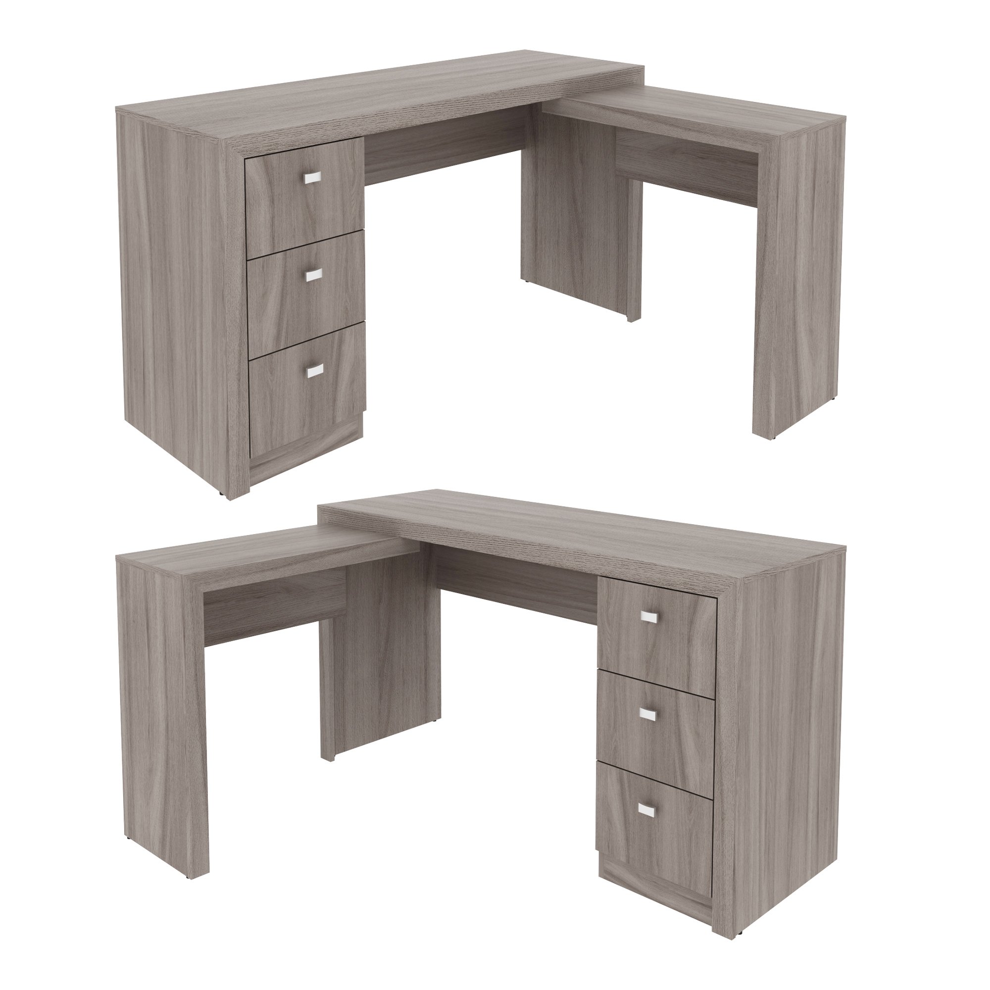 Encontraproduto.com.br - Mesa para Escritório ME4101 Carvalho Tecnomobili