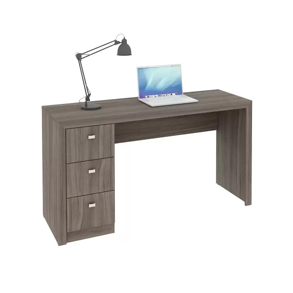 Encontraproduto.com.br - Mesa Para Computador 3 Gavetas ME4102 Carvalho - Tecno Mobili