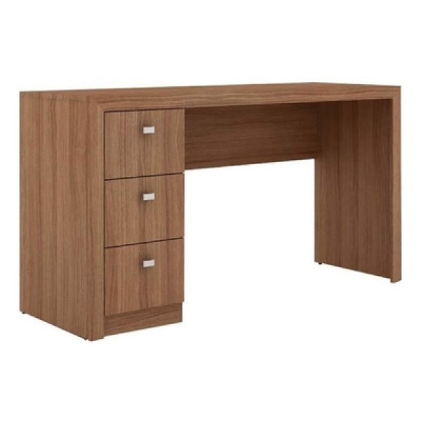 Mesa Para Computador 3 Gavetas ME4102 Carvalho - Tecno Mobili
