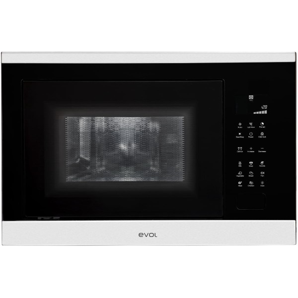 Encontraproduto.com.br - Micro-ondas Evol de Embutir 25L Inox Preto 220V EMOEB0252B