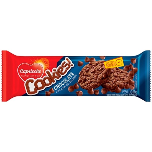 Encontraproduto.com.br - Biscoito Cookies Capricche Chocolate Pacote com 60g