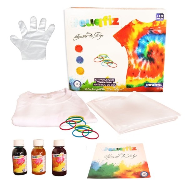 Tie Dye Eu Que Fiz Camiseta Infantil Para Pintar G - I9 Brinquedos