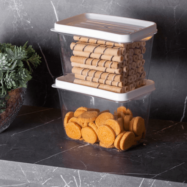Encontraproduto.com.br - Pote para Mantimentos Retangular 1,6 Litros