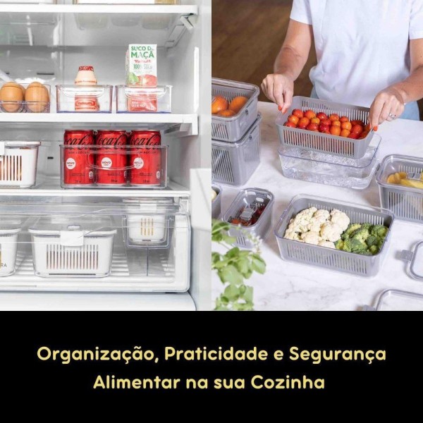 Encontraproduto.com.br - Pote Hermético Slim Multiuso Branco 2 Litros