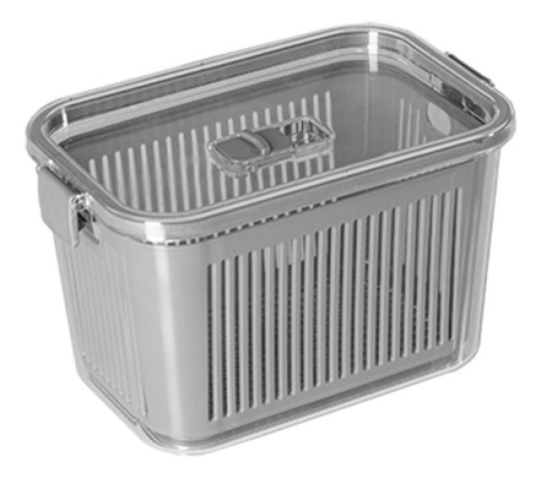 Pote Hermético Slim Multiuso Cinza 1,7 Litros