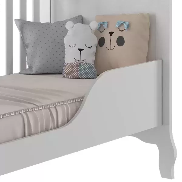 Encontraproduto.com.br - Berço Mini Cama com Capitonê Alegria Espresso Móveis Branco