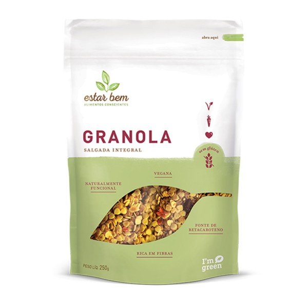 Encontraproduto.com.br - Granola Salgada Integral sem Glúten 250g - Estar bem