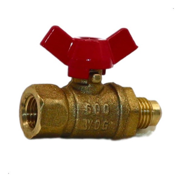 Encontraproduto.com.br - Registro Bola 1/4 M (SAE) x 1/4 F (SAE) Para Tapa Fugas RB K11