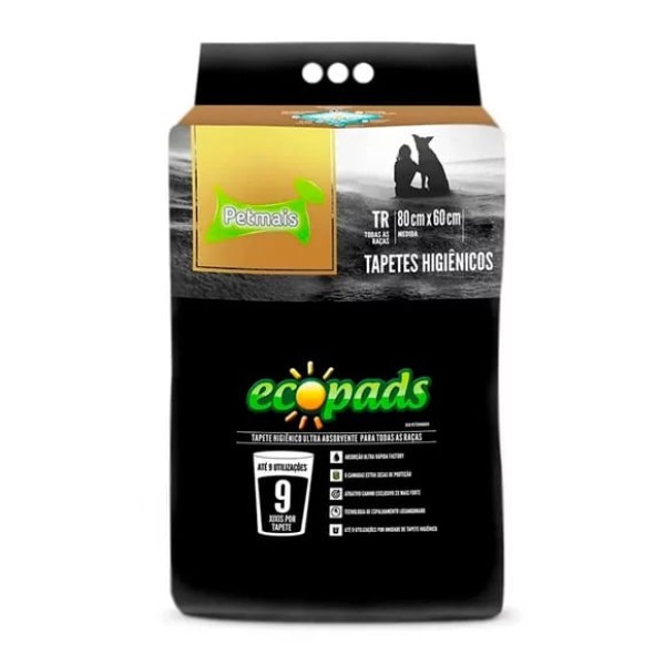 Encontraproduto.com.br - Tapete Higiênico Ecopads 07 Un para Cães com Atrativo Canino - Petmais