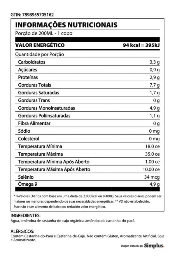 Encontraproduto.com.br - Leite Vegetal Castanha de Caju + Pará (Orgânico) 1L - A tal da castanha