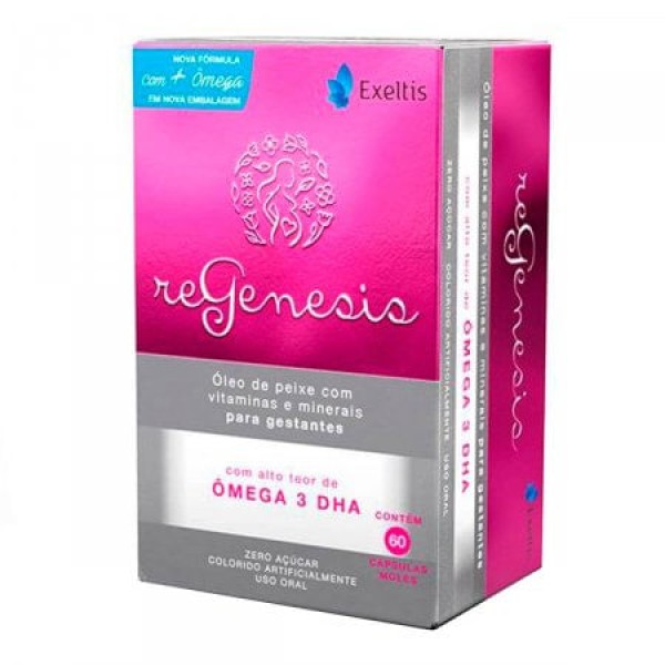 Encontraproduto.com.br - Suplemento Vitamínico e Ômega 3 DHA Regenesis 60 Cápsulas