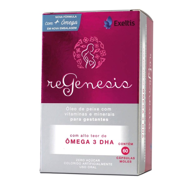 Encontraproduto.com.br - Suplemento Vitamínico e Ômega 3 DHA Regenesis 60 Cápsulas