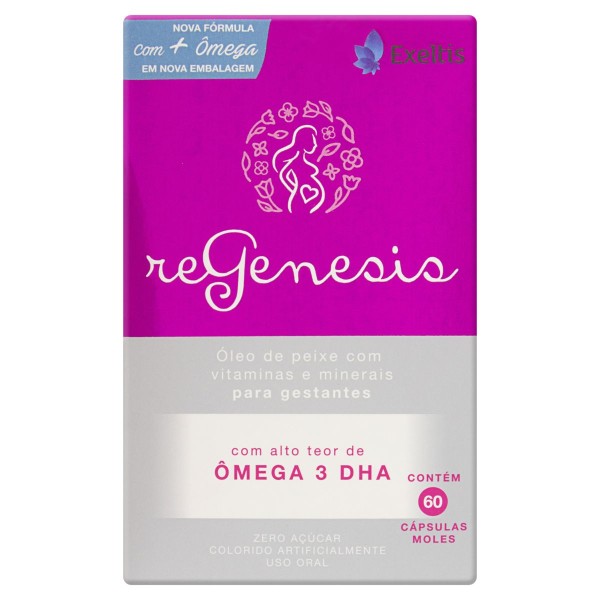 Encontraproduto.com.br - Suplemento Vitamínico e Ômega 3 DHA Regenesis 60 Cápsulas