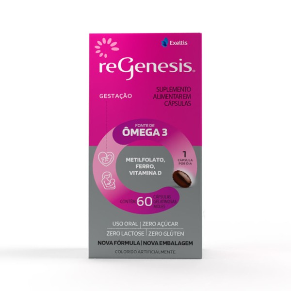 Encontraproduto.com.br - Suplemento Vitamínico e Ômega 3 DHA Regenesis 60 Cápsulas