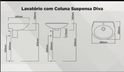 Encontraproduto.com.br - Coluna Para Lavatório Diva Branca - Onix Louças