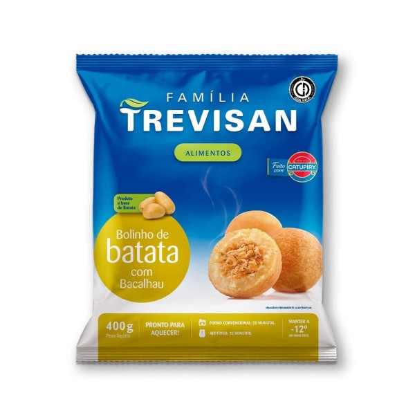 Encontraproduto.com.br - Bolinha Batata Com Bacalhau Trevisan Congelada 400g