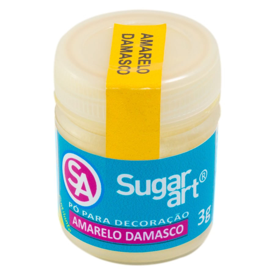 Pó para Decoração Amarelo Damasco 3g SUGAR ART
